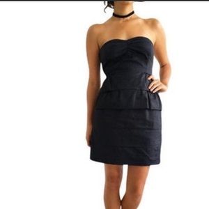 J.Crew Brynn Poplin size 0 black cocktail dress